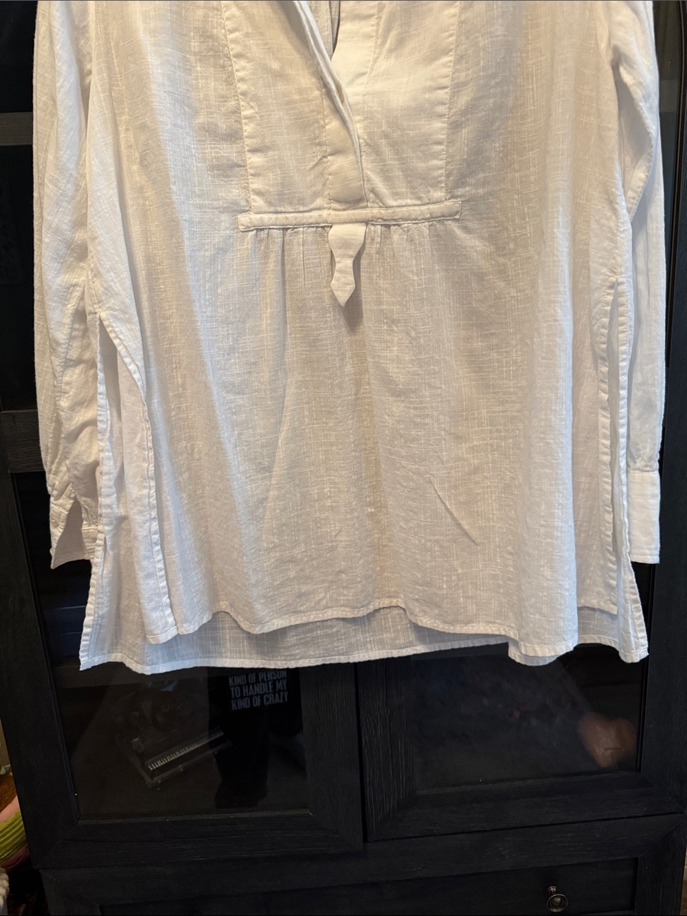 Anthropologie White Lightweight Tunic Top - Picture 3 of 5